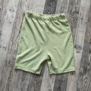 Light green biker shorts